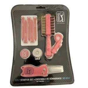 Women's PGA Tour Golf Starter Set Tees, Ball Markers, Divot Tool Pink Gift Idea